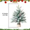 18 Inch Small Flocked Christmas Tree with Pine Cone Tabletop Decor